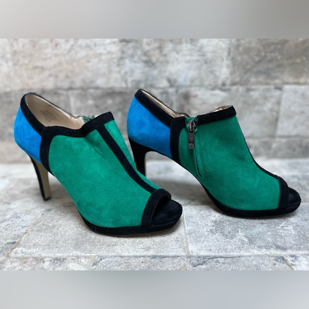 ❤️ ANNE KLEIN AKYAMILA COLOR BLOCK HEELS SIZE 8.5